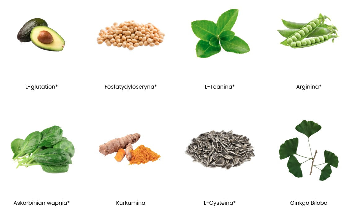 7x Glutation - Płynny Suplement Nanocząsteczki + Arginina -L-Cysteina - Kurkumina i inne naturalne składniki - NEURO - Neumi