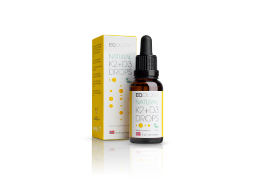 Eqology Vitamin K2 + D3 Drops Vegan - Krople Witaminowe dla Całej Rodziny